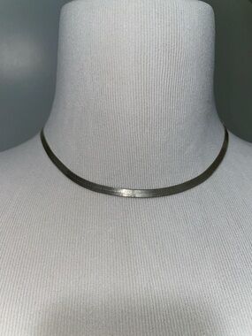 Classic Silver 925 Herringbone 16” Necklace - Women Jewelry